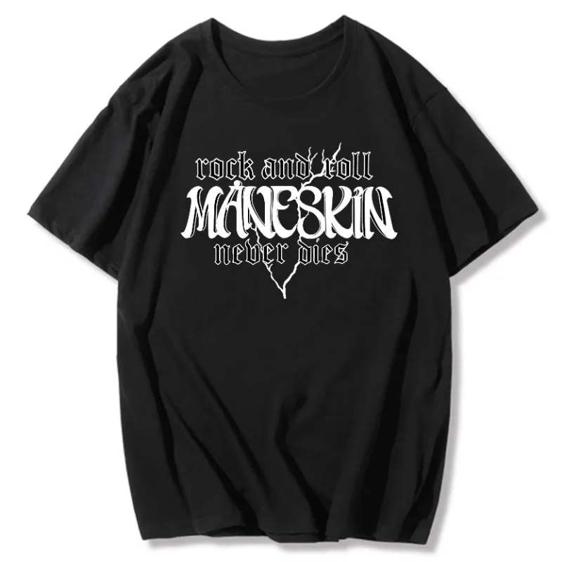 Oversized T Shirt Graphic Maneskin Street Fashion Women Aesthetic Summer Harajuku Streetwear Hip Hop Casual Musical Shirts 3