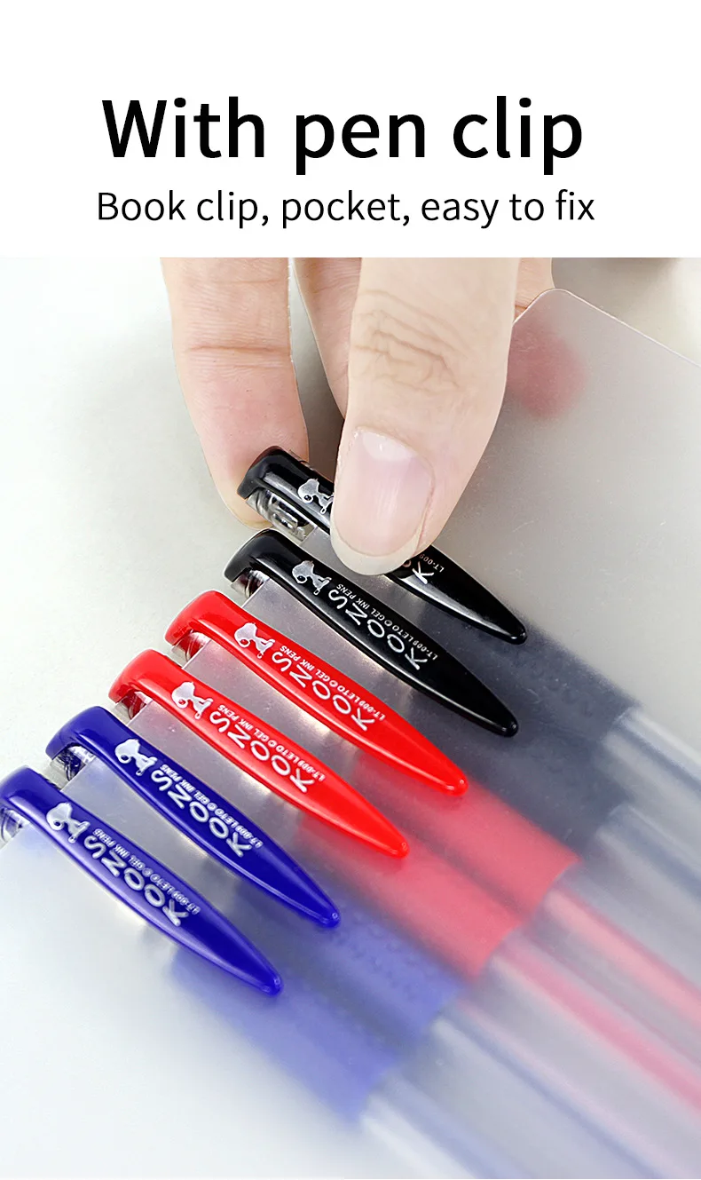 10/100 Stück Großhandel 0,5mm Kugelspitzen-Neutralgelstifte, Schlichtes Design für Schüler Hausaufgaben Notizen Büro Besprechungen Schreiben – Detail 2