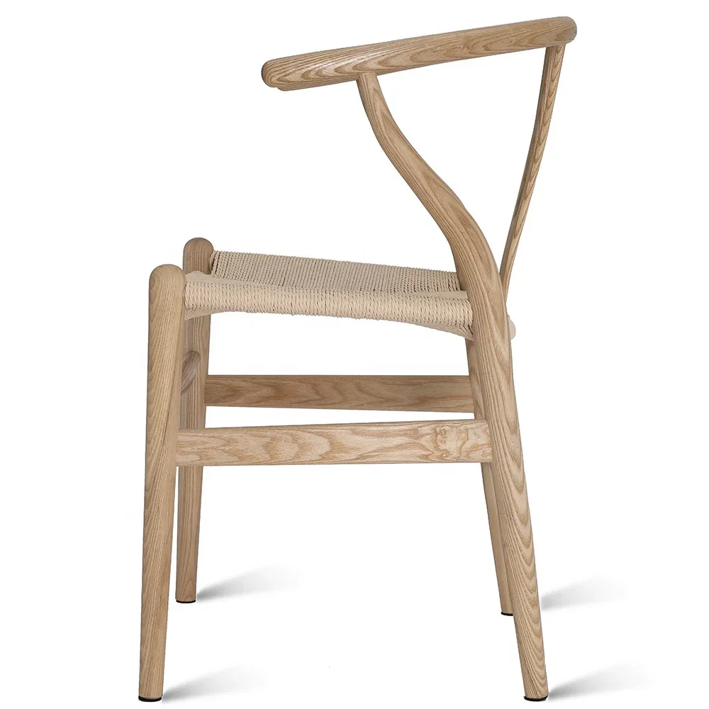 Nuovo legno di frassino Hans Wegner/danese/fabbrica professionale Y-Chair sedie da pranzo in legno massello sedia Wishbone