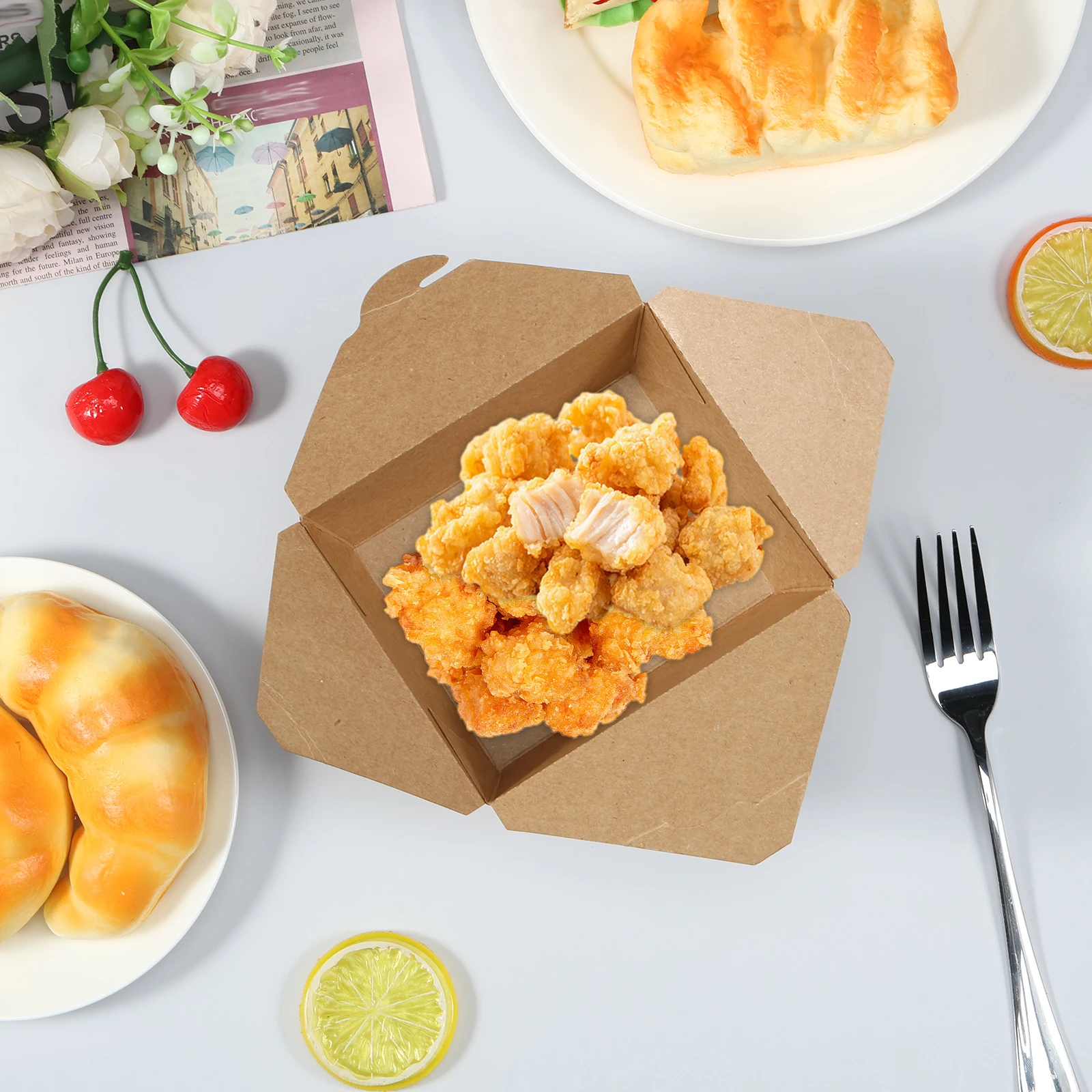 50Pcs Take Out Food Containers 30oz, Recyclable Food-Grade Paper To Go Boxes with Leakp... - SKU TOFC1606 - UGI Packaging