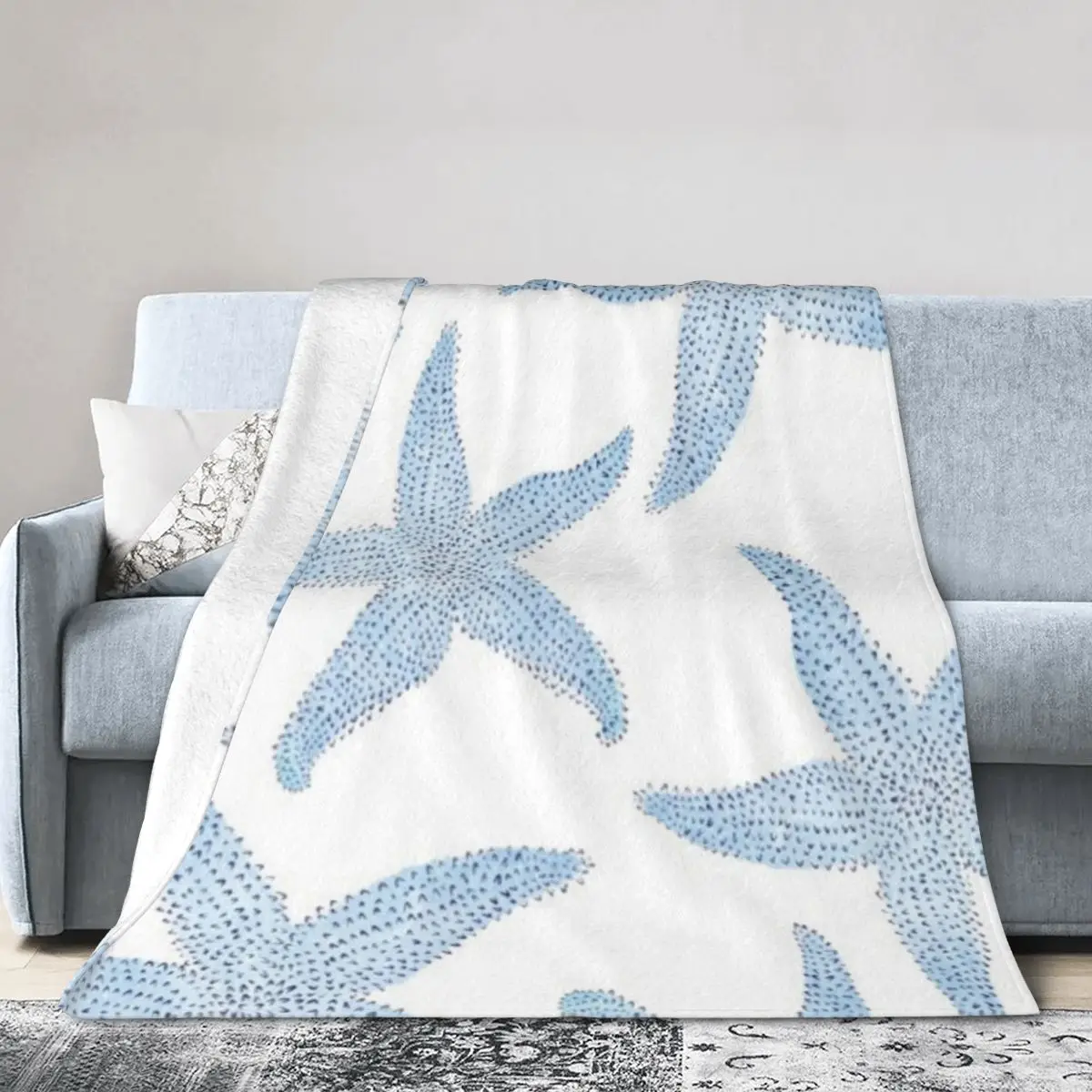 Dancing Blue Starfish Una Coperta In Micro Pile Ultra-Morbida