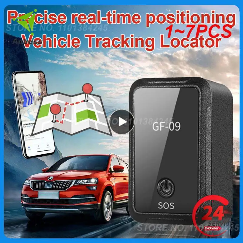 

1~7PCS Mini GF-09 GPS Car Tracker Real Time Tracking Anti-Theft Anti-lost Locator Strong Magnetic Mount SIM Message Positioner