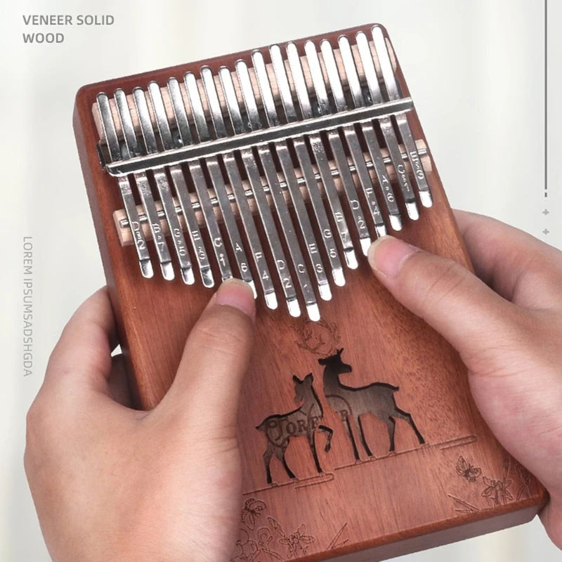 17 Keys Kalimba Thumb Piano 17 Key Finger Piano Thumb Instrument for Kids Adults Beginners Birthday Musical Gift