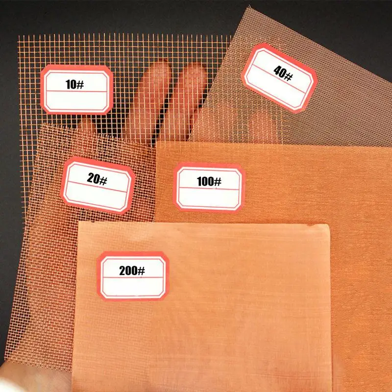 Copper Mesh 1pcs 10-200 Mesh Shielding Fabric Filter Copper Screen Dry Sift Screens Signal Screen Net metal screen copper copper mesh screen