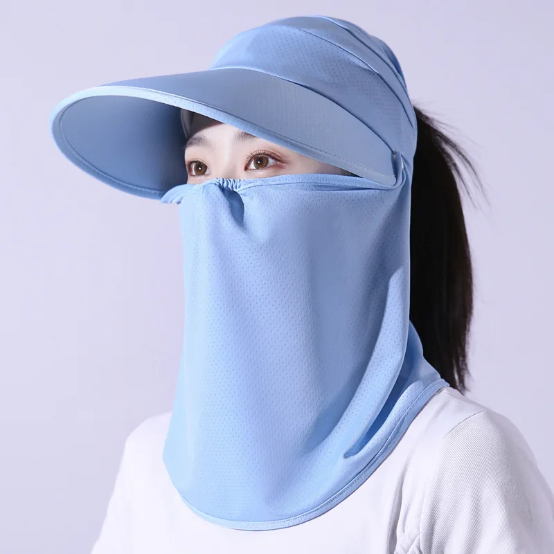 1 PcsSunscreen hat for women in summer, face mask, veil, cycling, electric  vehicle, outdoor sun hat, UV resistant sunshade hat - AliExpress