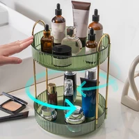 Cosmetic Organiser 360 Degree Rotating Cosmetic Storage Rack Adjustable Cosmetic Storage Display Case Space-Saving Home Storage 2