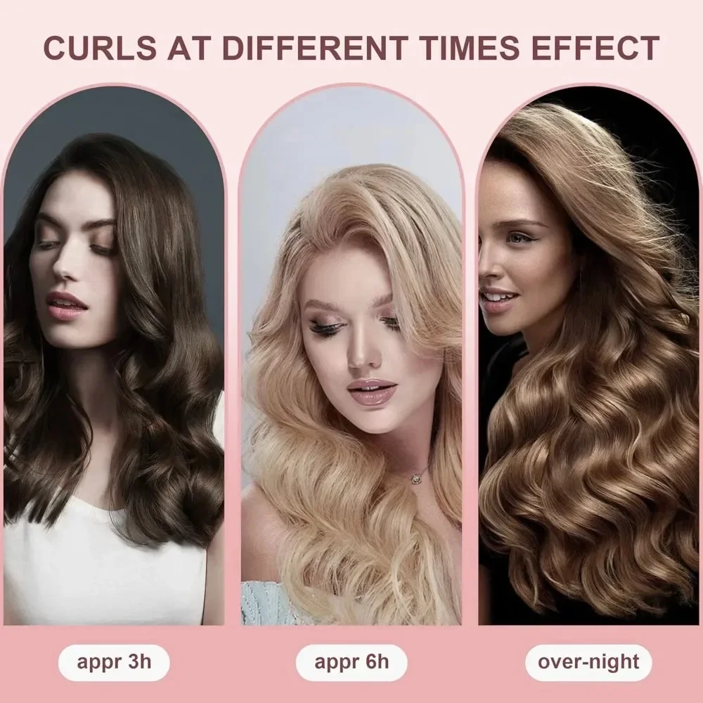 Heatless Curling Rod Headband No Heat Hair Rollers Sleeping Soft Flex Rod for Overnight Curls All Hair Types Styling Tools