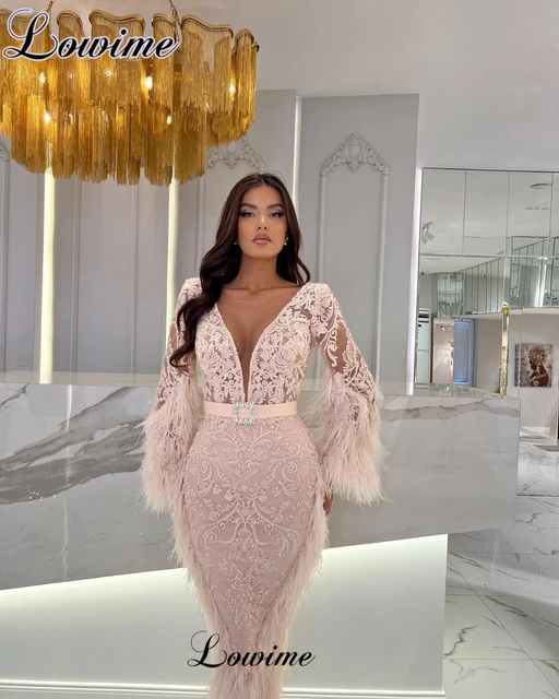 A Sirena Coprispalle Lunghi Eleganti Manica Lunga Abiti Lunghi Da