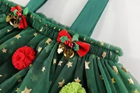 Girl's Holiday Christmas Tree Dress Children Kids Infants Summer Sweet Cake Halter Mesh Dress 4