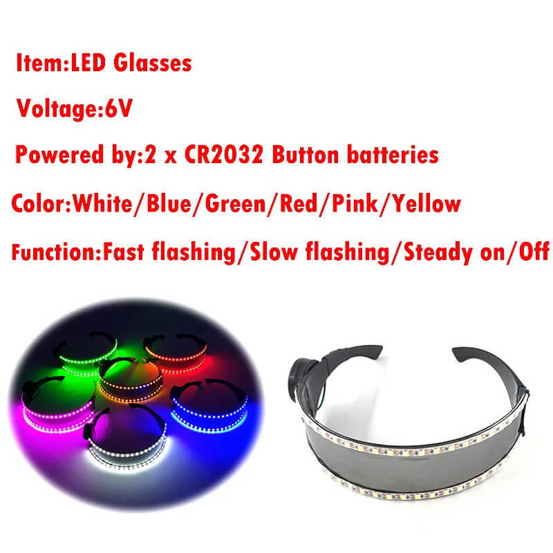 USB Rechargeable LED Glowing Gloves Finger Lighting Flashing Gloves Glasses Stage Performance Costume Dance Concert Decor