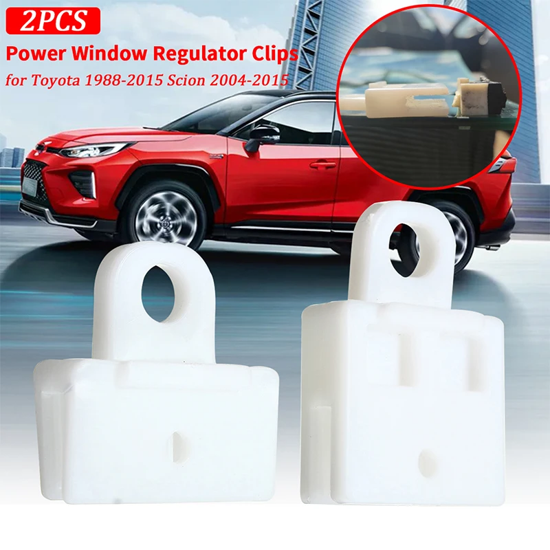 

2Pcs Car Door Window Regulator Glass Support Clips for Toyota 1988-2015 Scion 2004-2015 Slider Sash Connector Holder Clip