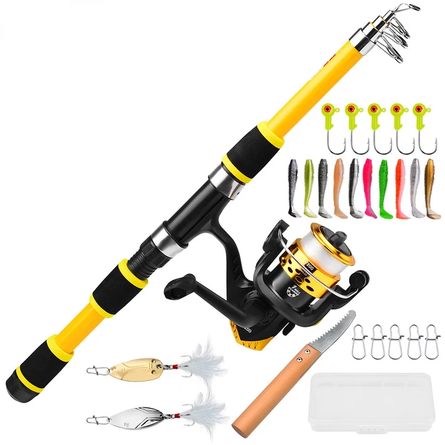 Fishing Rod Full Kits With Telescopic Sea Rod And Spinning, 52% OFF