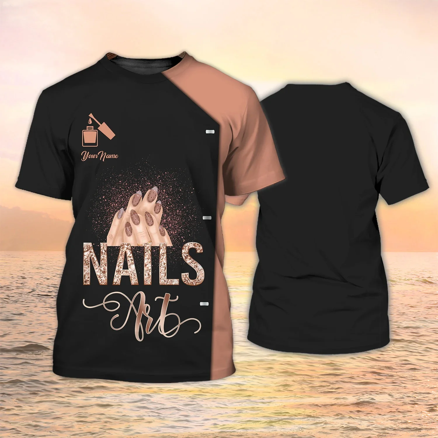 PLstar Cosmos Neueste Sommer Herren T-Shirt Nagelkünstler personalisierte 3D gedruckt Unisex Casual T-Shirt Geschenk für Manikürist DW167 – Detail 31