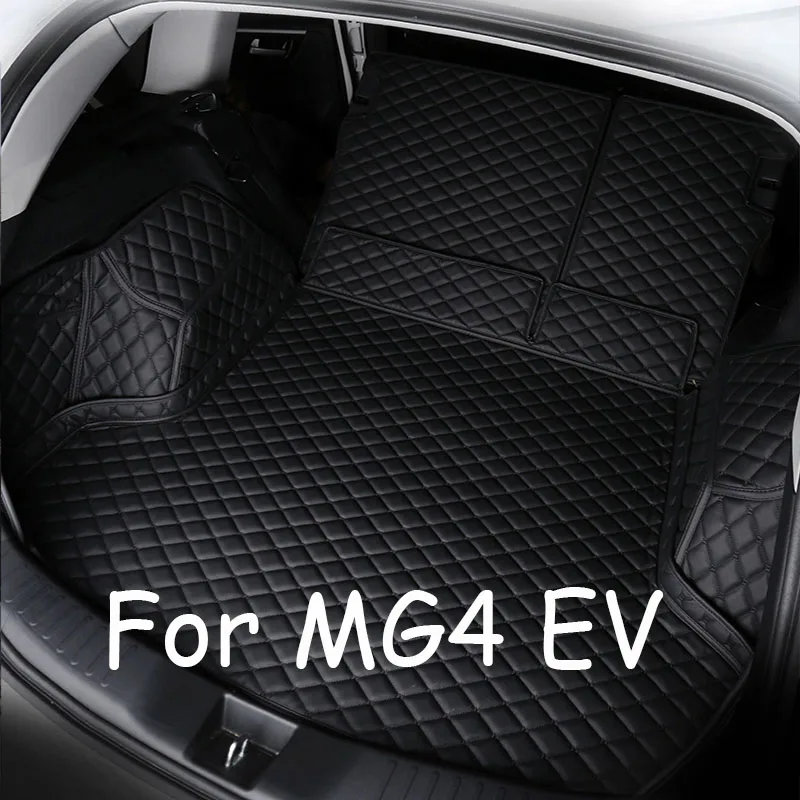 LOSTIS Cuero Coche Alfombrillas Maletero Para MG4 EV MG 4 EH32 2022-2023, A Medida Impermeable Antideslizante Protector Maletero Bandeja Forro Accesorios,ABlack