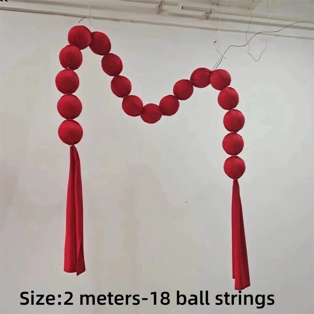 Schaumstoffball-Girlande Hochzeits-Dekorationskette Handgefertigte Ornamente Glatte Dekoration Schaumstoffballon Feierliche Hängende Dekorationen – Detail 5
