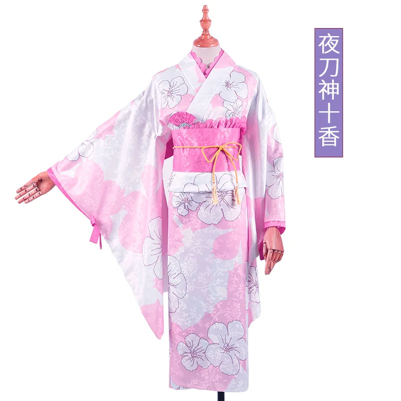

Hot Anime Date A Live Cos Yatogami Tohka Princess Japanese Kimono Woman Cosplay Costume Full Set Kimono+belt+headwear+bow