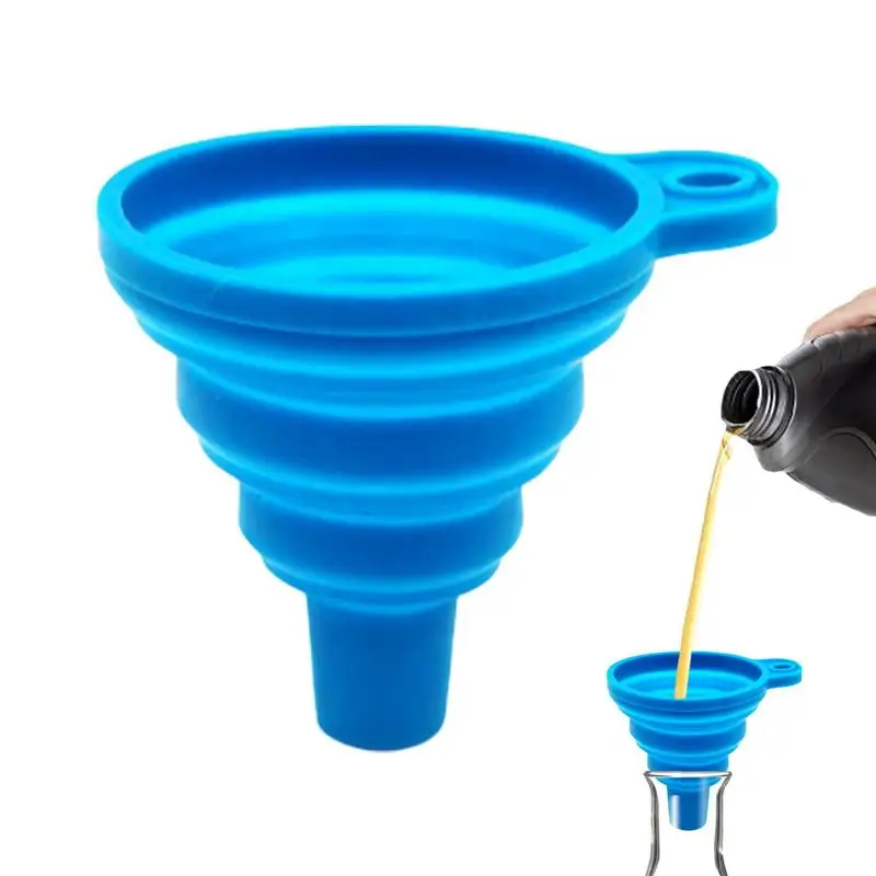 

Universal Silicone Car Engine Funnel Liquid Funnel Washer Fluid Change Foldable Portable Auto Engine Oil Petrol Change Funnel