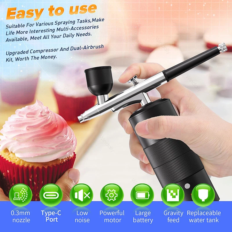 High Pressure Nano Oxygen Injector Multi-Function Household Spray Tattoo Spray Gun Face Humidifier USB Water Replenisher Manicur
