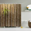 Chinese Style Green Bamboo Series Shower Curtain Set Waterproof Home Bathroom Decor Curtains With Hook Popular Bath Accessories 2