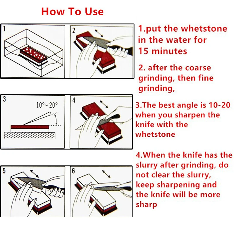 2-IN-1 Professional Double Sided Knives Sharpening Whetstone 240-8000 grit