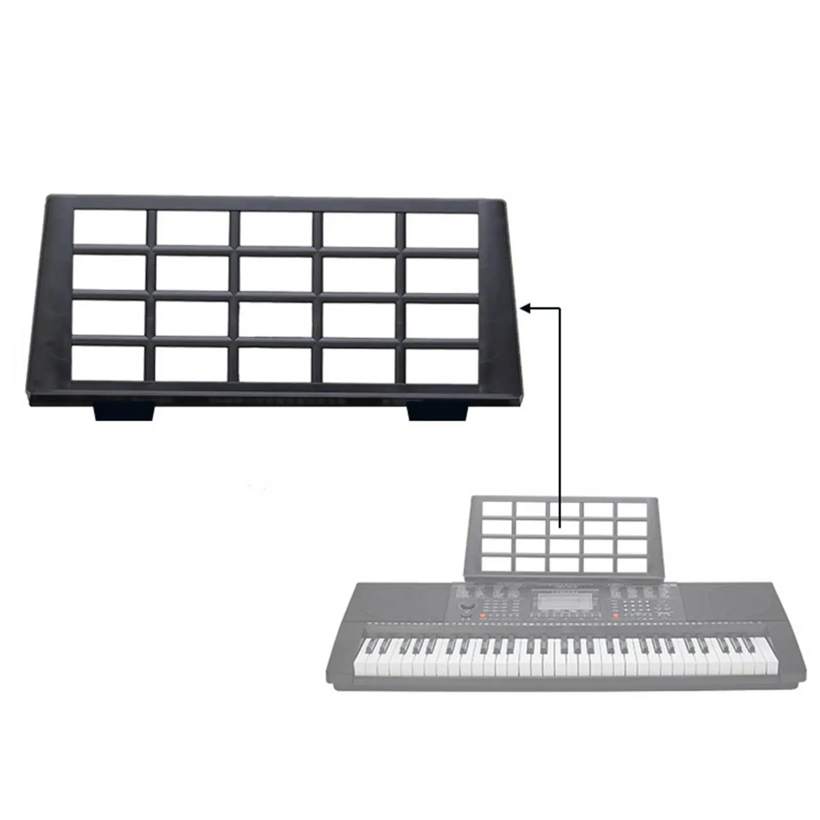 Support de partition de musique pour piano et orgue électronique, clavier,  installation facile, 1x