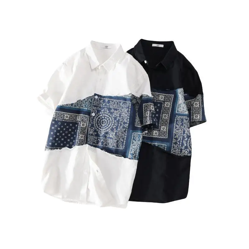 Hot Balloons Clouds Men's Shirt Button Down Short Sleeve Hawaiian Shirts Top For Beach Business Casual
