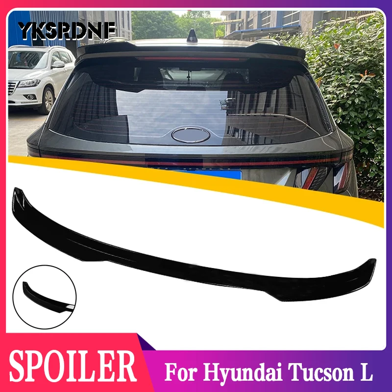 

Задняя Крышка багажника автомобиля Тюнинг спойлер Крылья для Hyundai Tucson L 2021 2022 2023 углеродное волокно Черный Белый ABS пластик