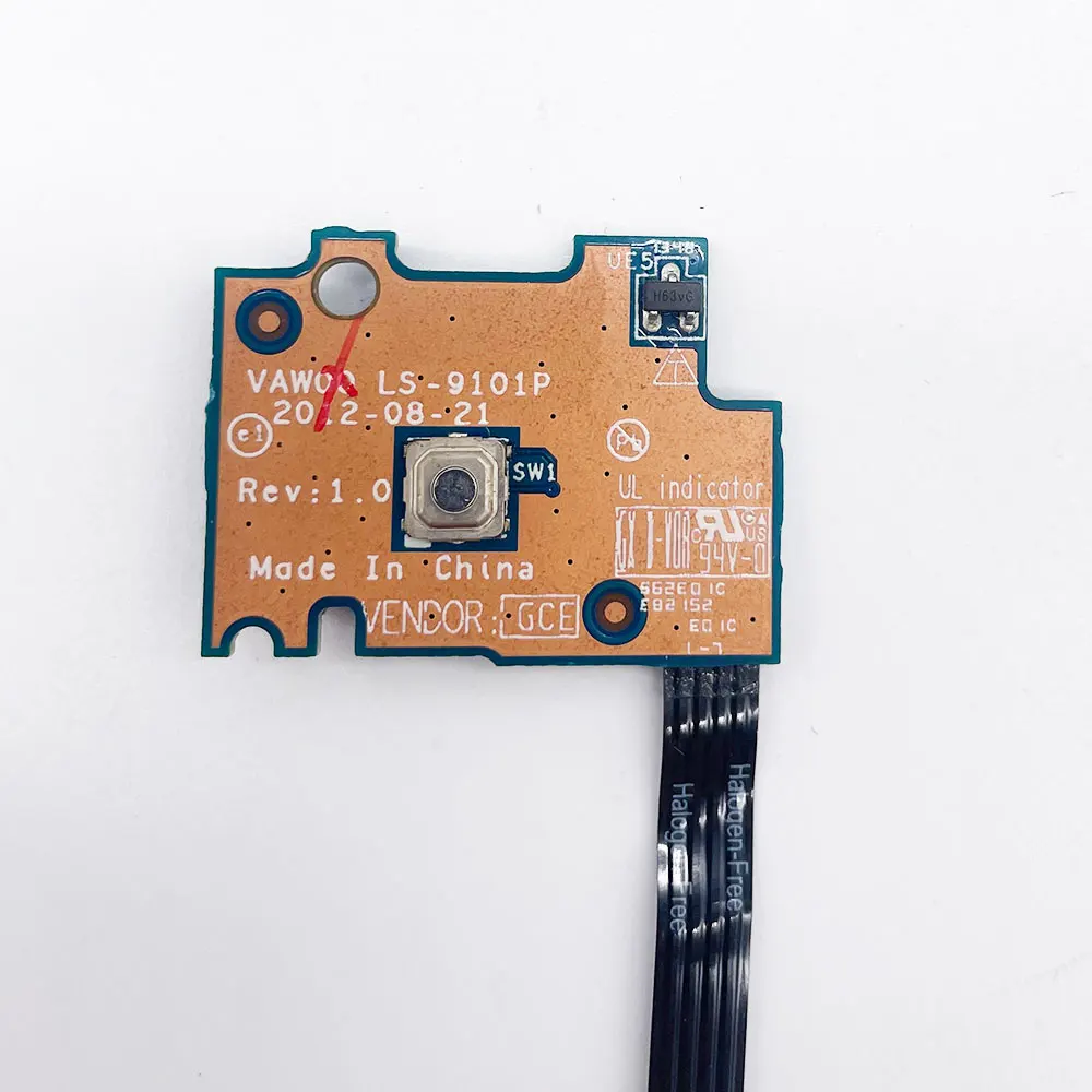 Dell 5521 3521 5537 5535 M531R 노트북 전원 버튼 보드(케이블 스위치 포함) 수리 액세서리 VAW00 LS-9101P