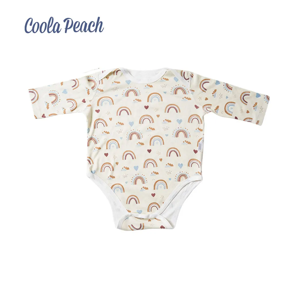 

Coolapeach Bamboo Cotton Newborn Romper Long-Sleeved Soft Babysuit Boys And Girls Summer Breathable Clothes For 0-2 Years