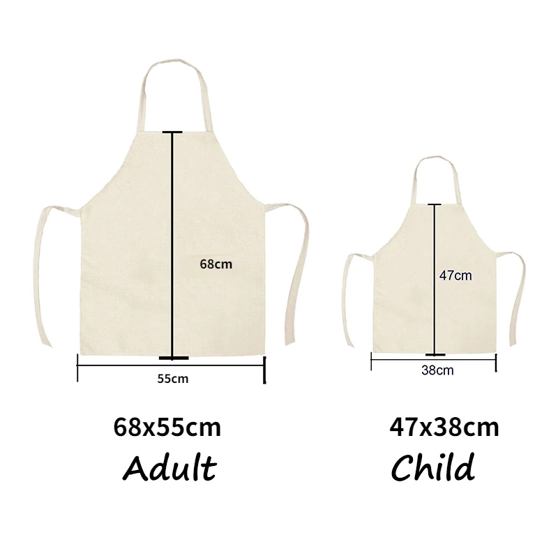 Description Picture 2 of itemCute Dogs Aprons Cartoon Dogs Printed Kitchen Aprons for Women Household Cleaning Accessories Cotton Linen Cooking Apron