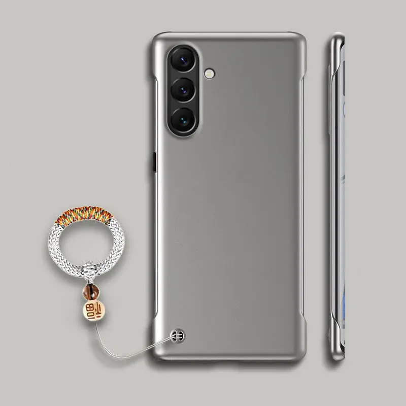 Frameless Slim Matte Hard PC Back Cover with ShockProof Protection and Lucky Ring