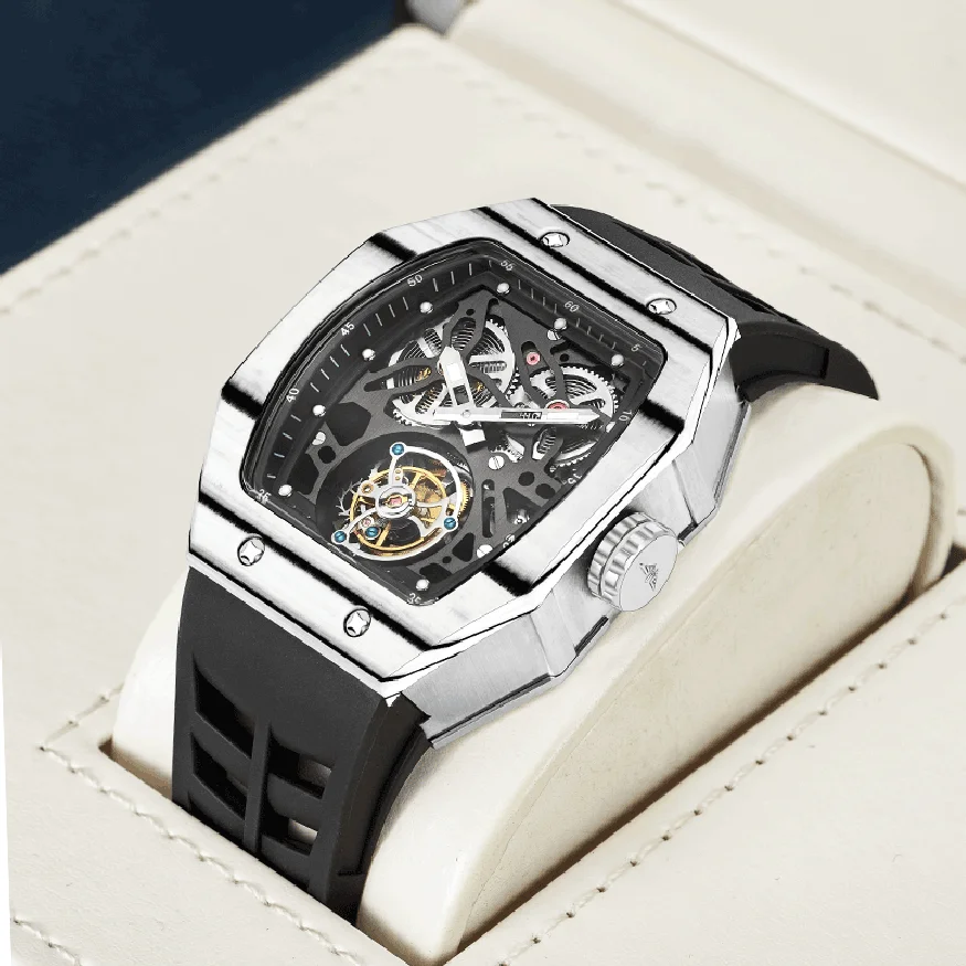 

JINLERY Men's Watch Richard Automatic Mechanical Men Watch Hollow Watch for Men Luxury 2023 New Clocks Male Gifts ��ѧ�� �ާ�ا�ܧڧ�
