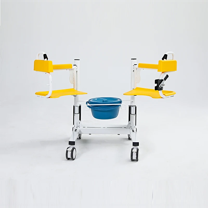 New product rehabilitation therapy shower adjustable patient electric lift transfer chair with commode 3