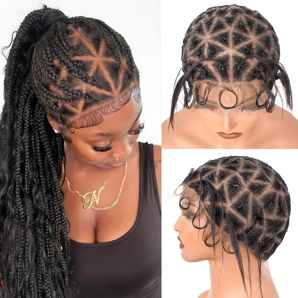Braided Wig Cap With Baby Hair Double Full Hd Lace Crochet Wig Caps For Easier Sew In Crochet Braids Hair Wigs Caps For Women wig caps