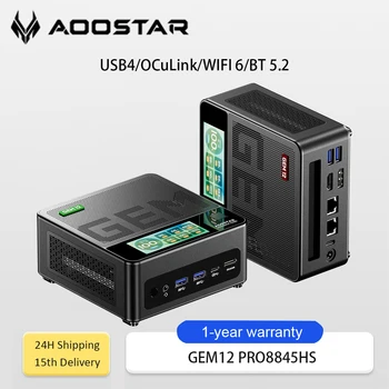 AOOSTAR Mini PC Gamer GEM12+ Ryzen 7 8845HS Windows 11 Pro 32GB DDR5 1T SSD WiFi 6 BT5.2 Computer da gioco desktop Mini Pc Lavoro 1