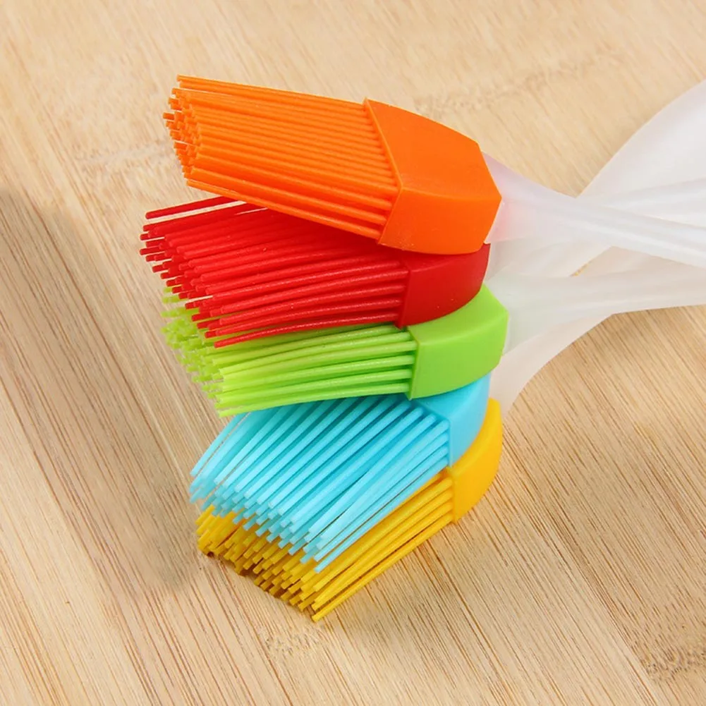 Silicone Oil Brushes Baking Bakeware Bread Cook Brushes Pastry BBQ Basting Brush Seasoning Oil Kitchen Bar Baking Tools silicone basting brush