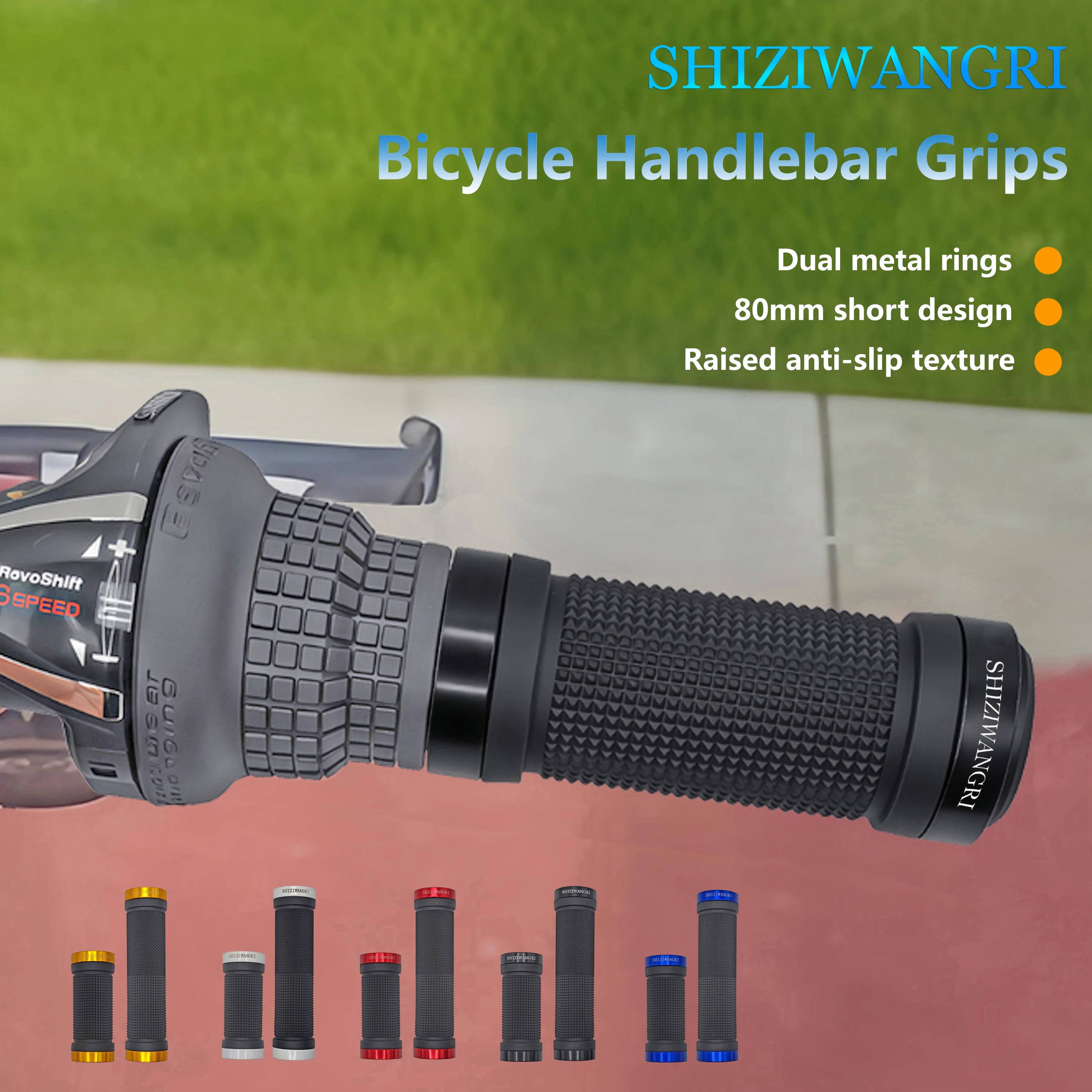 SHIZIWANGRI MTB Ergonomie Griffe Fahrrad Lange/Kurze Hohe Qualität Gummi Lenker Anti-Skid Abdeckung Gummi Fahrrad Handschuhe Drehen griff