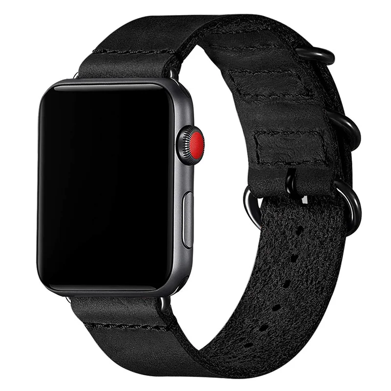 Genuine Crazy Horse Leather Watch Band - Soft Classic Business Strap