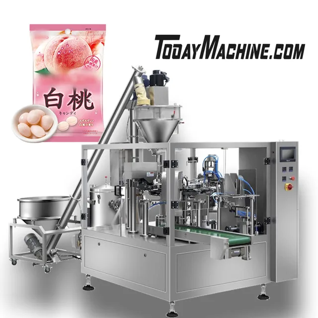 Rotary Premade Pouch Filling Machines Cinnamon Turmeric Paprika Spices Powder Packing Machine