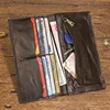 Vintage Wallet Top Layer Cowhide Vegetable Tanned Leather Handmade Old Fold Long Wallet Men's Multi Card Wallet Handheld Bag 3