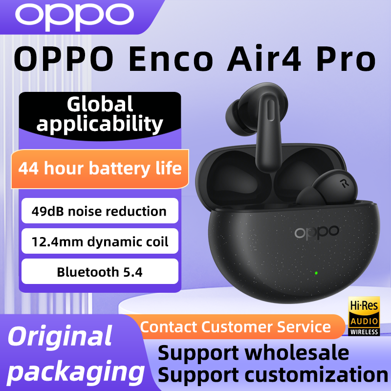 OPPO Enco Air 4 Pro 49dB Noise Reduction TWS Earphones Bluetooth 5.4 True Wireless Earphones IP55 Waterproof 44 Hours Battery Li