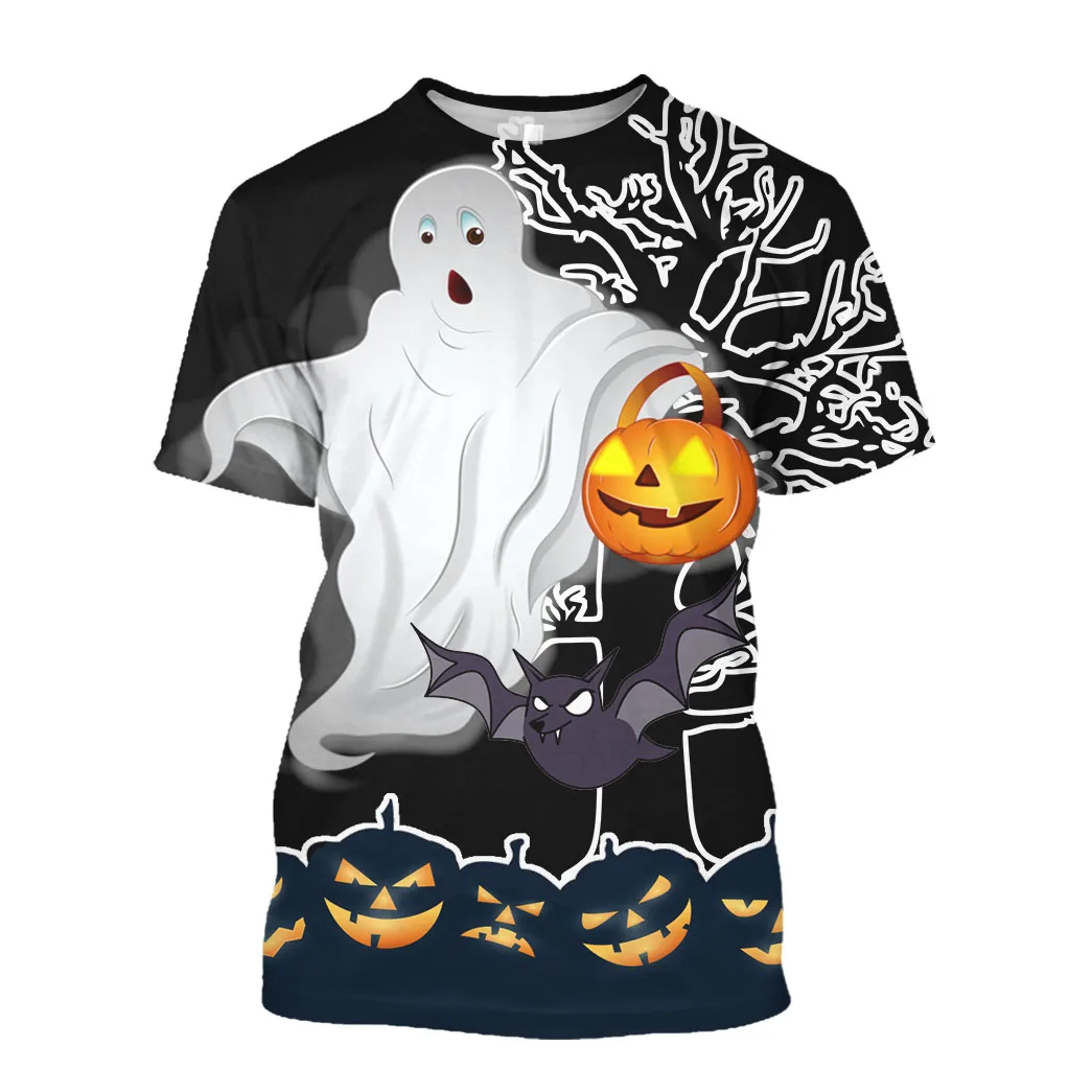 Jumeast Halloween Day Magliette Grafiche 3D Maglietta Stampata Zucca Quackity Goblin Plus Size Vestiti Sprite Top Manica Corta
