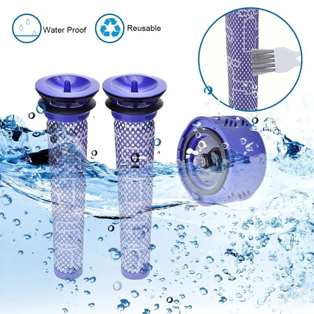 

Replaces Filter for Dyson V6,Accessories Washable Pre-Filter and Washable HEPA Post-Filter,Replace Parts DY-966912-03