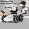 New 3in1 2.4G 4WD RC Tank Water Bomb Watch Gesture Sensing Off-road Drift Remote Control Tank With Music Light RC Car Kids Toys 3