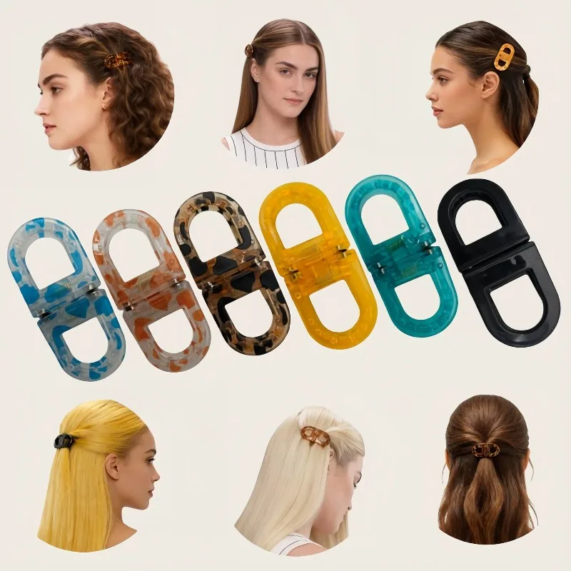 Women Strong Magnetic Hairclips Easy Wear Solid Color Hair Barrettes Fashion Sweet Hair Decorations Gift Female Hair Accessories - 2