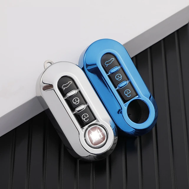 For Fiat 500 500L Ducato Punto Lancia Musa Panda Grande 3 Button TPU Car  Flip Key Case Cover Holder Key Fob Keychain Accessories - AliExpress