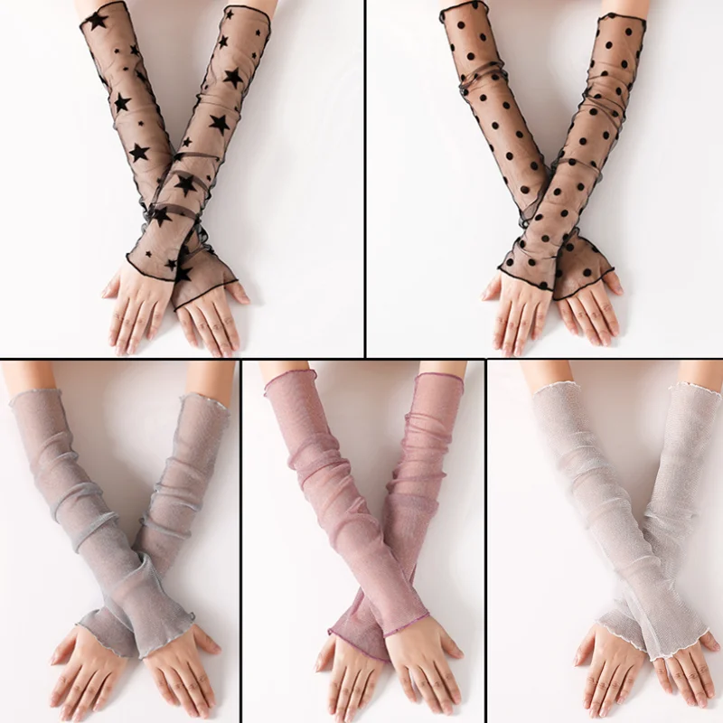 Manicotti Protezione Solare In Pizzo Per Donna - Eleganti E Pratici Per Ciclismo, Sport All'Aperto E Guida (1 Paio) - Foto 14