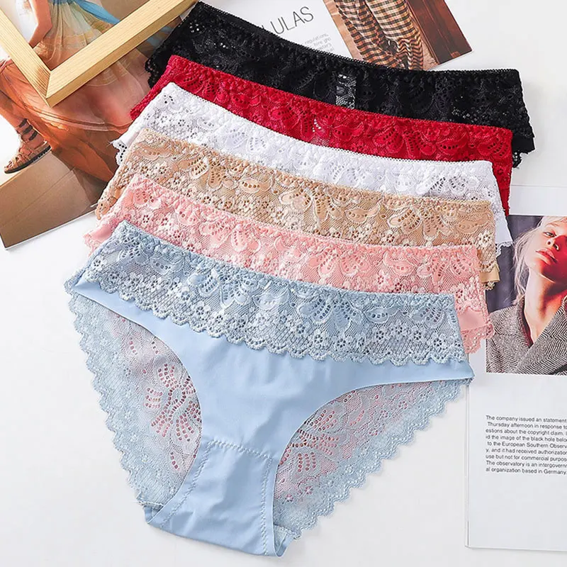 

Lace Panties for Women Seamless Underwear Sexy Intimate Lingerie Plus Flroal Erotic Briefs Transparent Pantie Ladies Thongs