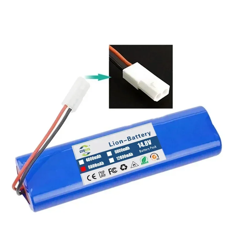 14.8V 12800mAh Battery Pack for Qihoo .360 S6 .Robotic Vacuum Cleaner Spare Parts Accessories Replacement Batteries. 3