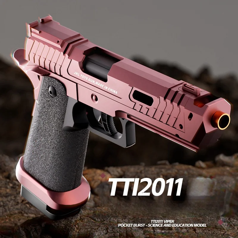 TTI 2011 Pistol Shell Throwing Continuous Firing Blowback Soft Bullet Gun Empty Hanging Birthday Gift 6